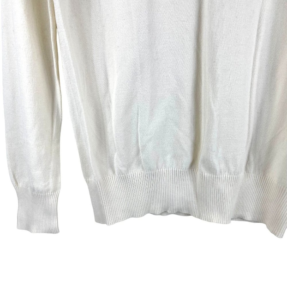 Abound Off White Basic V-Neck Long Sleeve Pullover Knit Sweater Size XXL - Picture 3 of 9